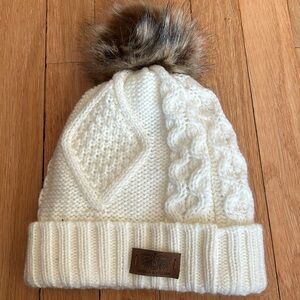 White Knit Winter Hat